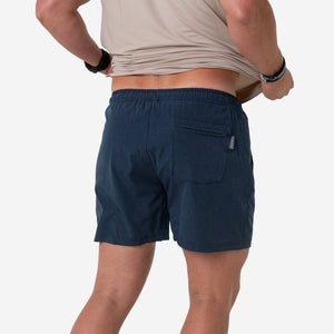 Burlebo Athletic Shorts - Heather Navy 5.5" & 7"