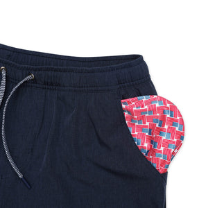 Burlebo Athletic Shorts - Heather Navy 5.5" & 7"