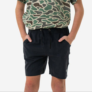 Burlebo Youth Athletic Shorts - Heather Black