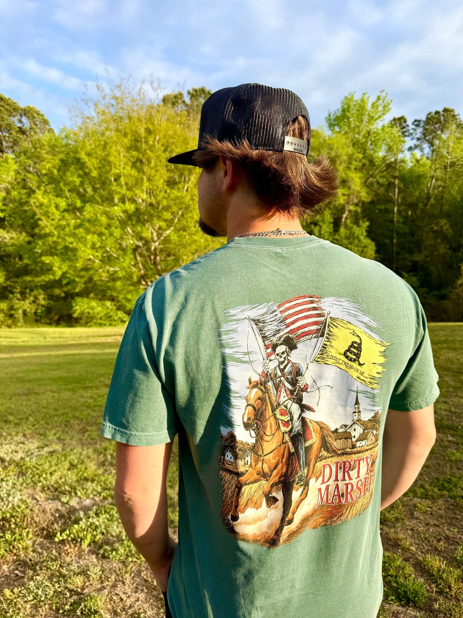Dirty Marsh Patriot Skelly Tee