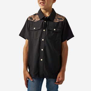 Youth Burlebo Performance Western Shirt - Deer Szn