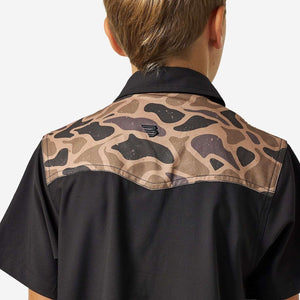 Youth Burlebo Performance Western Shirt - Deer Szn