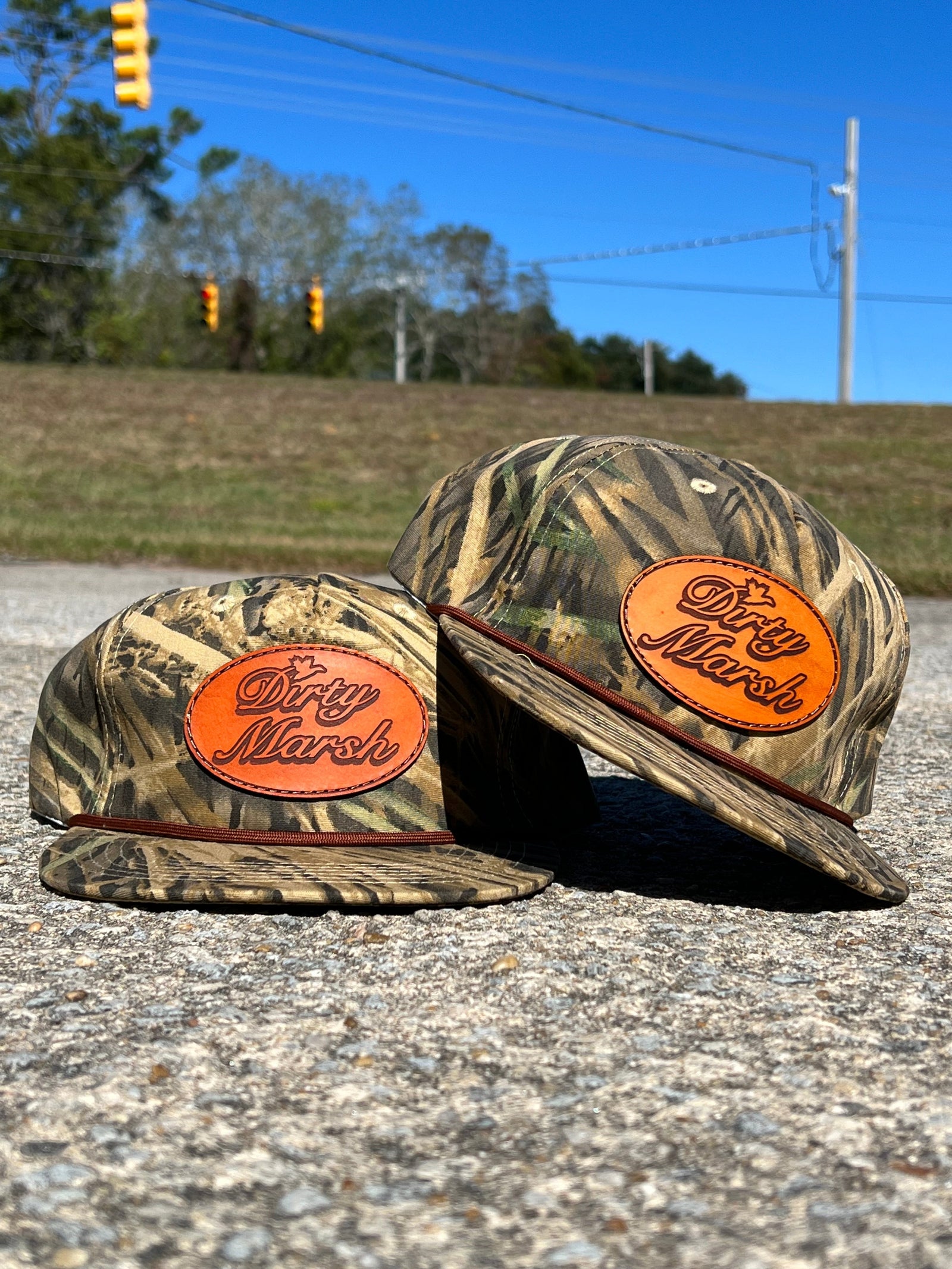 Dirty Marsh Classic Leather Patch - Shadow Grass