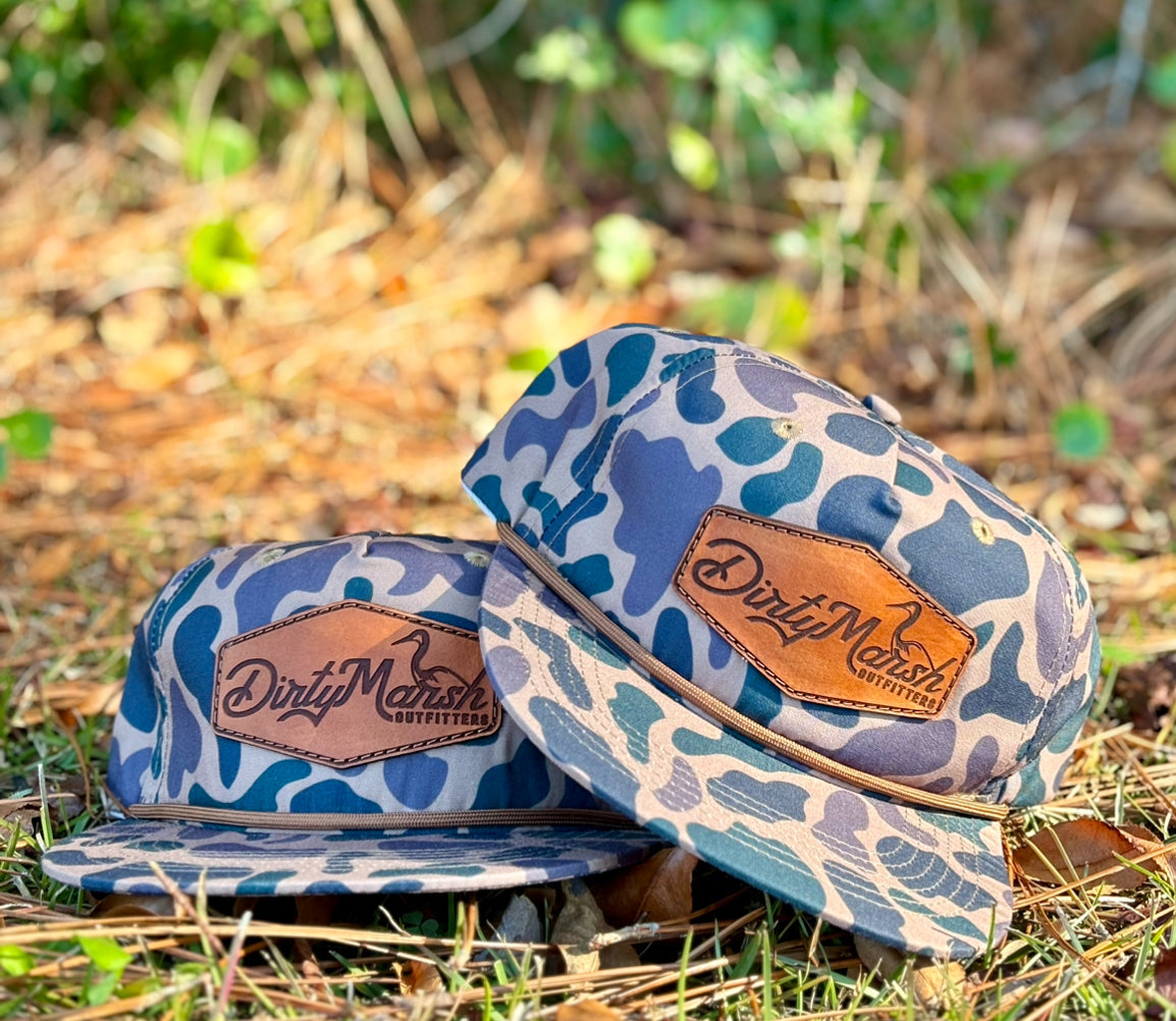 Dirty Marsh Shoreline Leather Patch - Delta