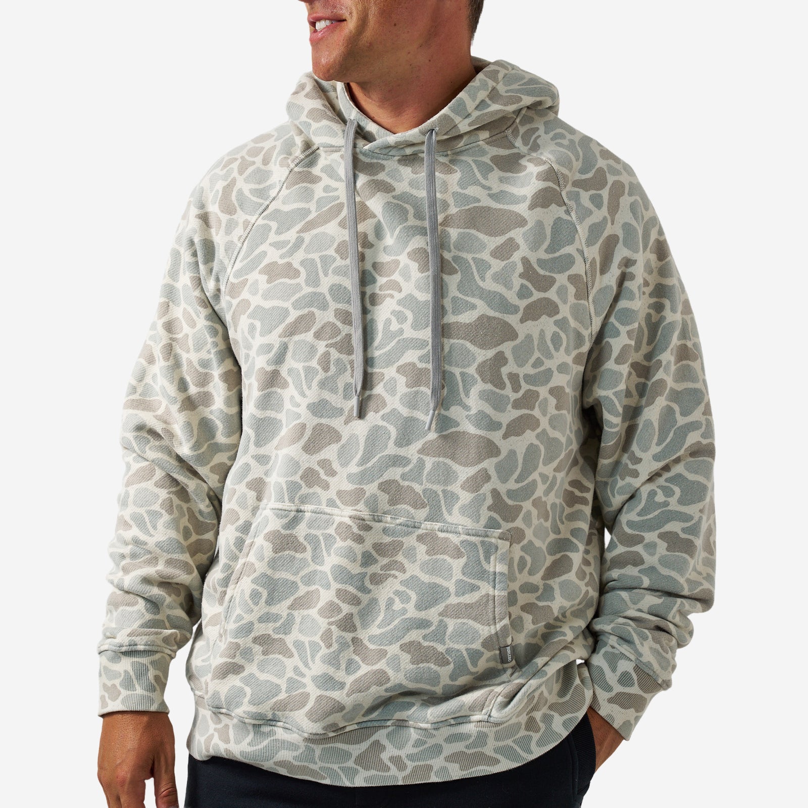 Burlebo Vintage Washed Fleece Hoodie - Classic Deer Camo