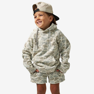 Burlebo Youth Vintage Fleece Hoodie - Classic Deer Camo