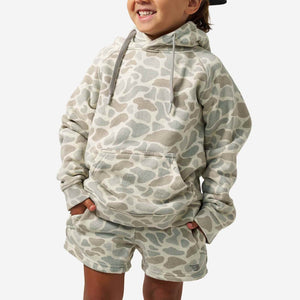 Burlebo Youth Vintage Fleece Hoodie - Classic Deer Camo