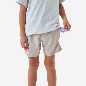 Burlebo Youth Everyday Shorts - Light Khaki Into The Wild