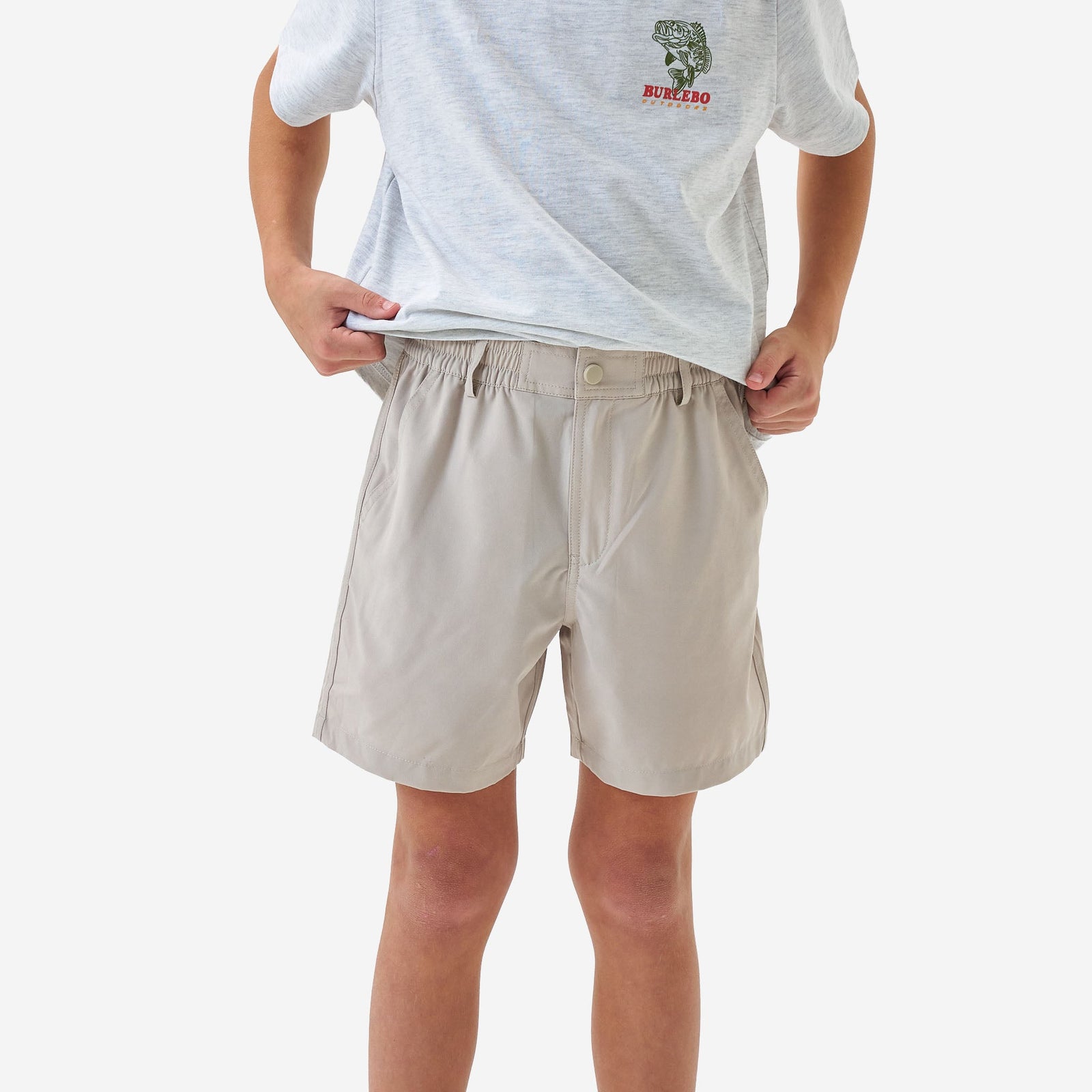 Burlebo Youth Everyday Shorts - Light Khaki Into The Wild