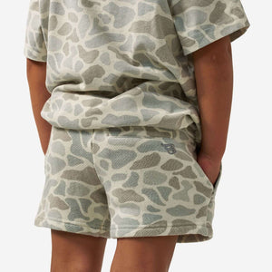 Burlebo Youth Vintage Washed Shorts - Classic Deer Camo
