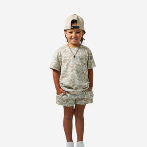 Burlebo Youth Vintage Washed Tee - Classic Deer Camo