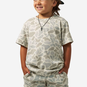 Burlebo Youth Vintage Washed Tee - Classic Deer Camo
