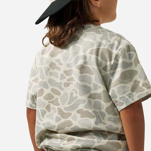 Burlebo Youth Vintage Washed Tee - Classic Deer Camo