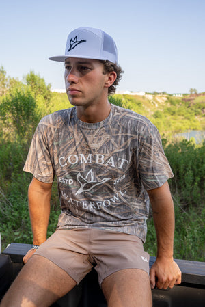 Combat Waterfowl Badge Logo Washed Out Shadowgrass