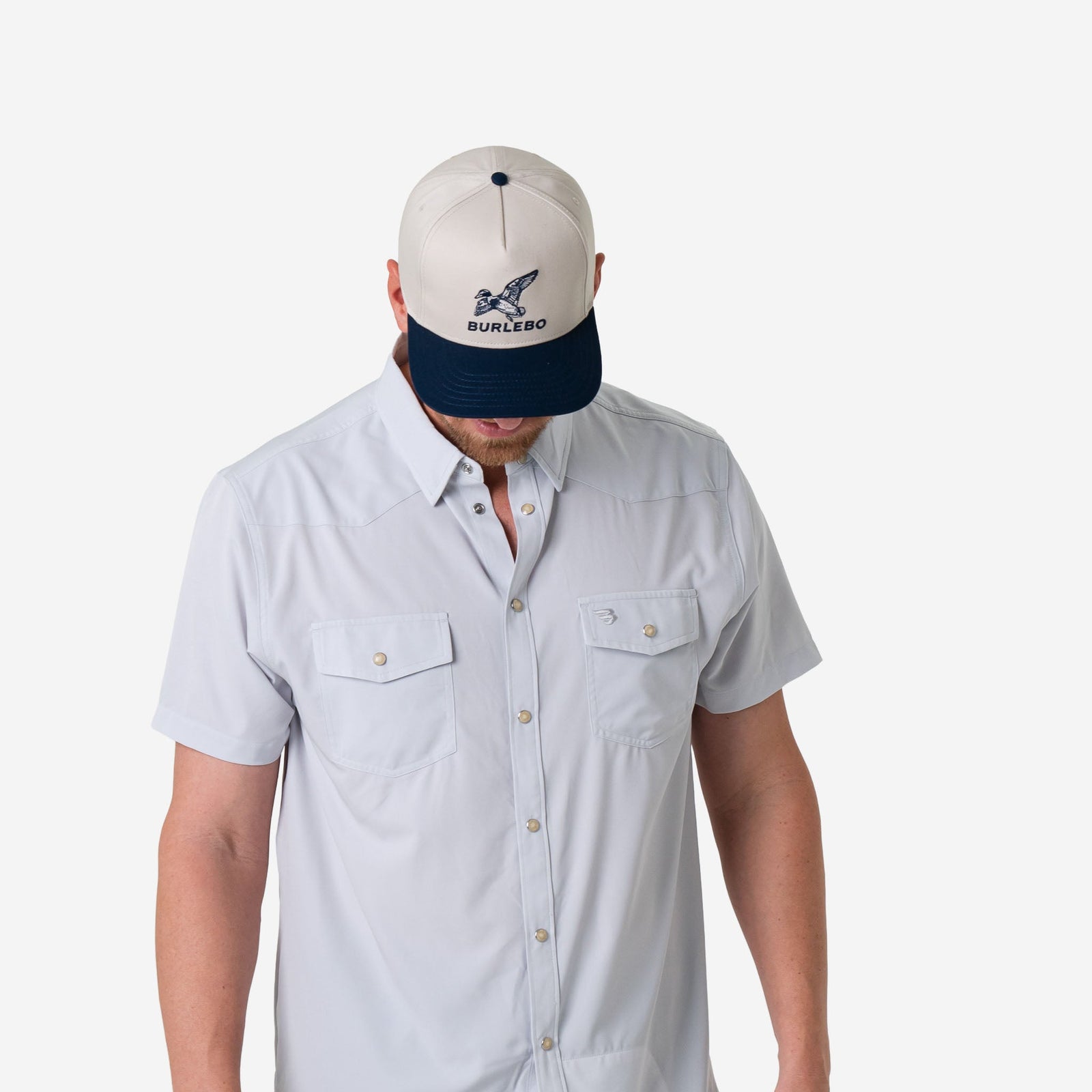 Burlebo Performance Western Shirt - Light Gray