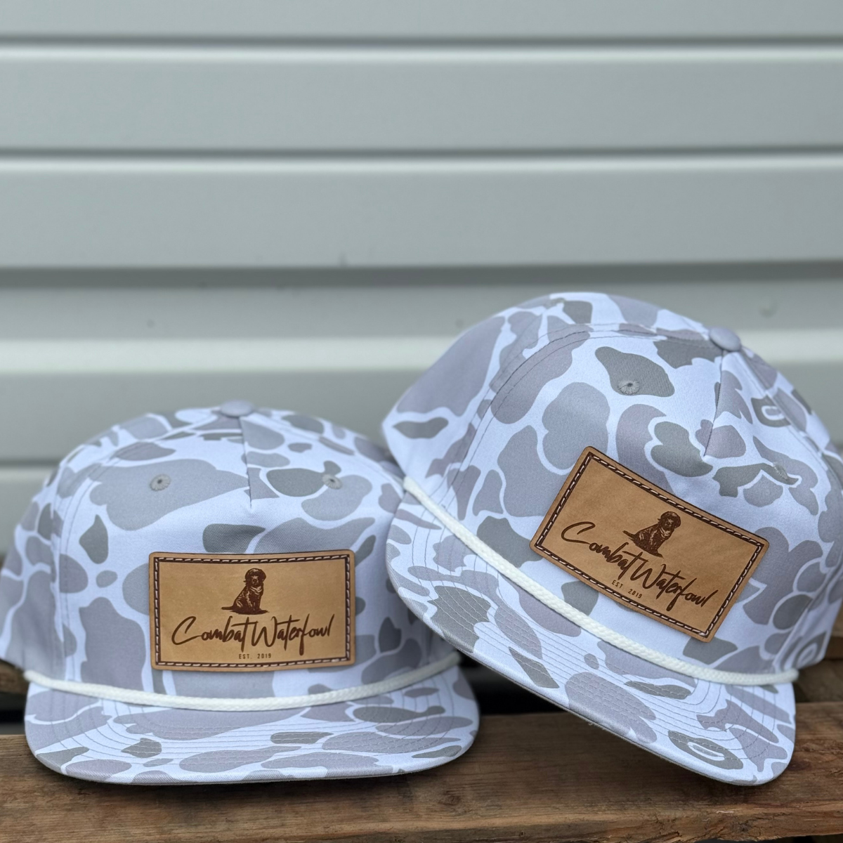 Combat Waterfowl Lab Patch Rope Hat Blizzard Camo