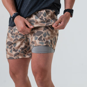 Burlebo Athletic Shorts - Pintail Camo - 5.5" & 7"