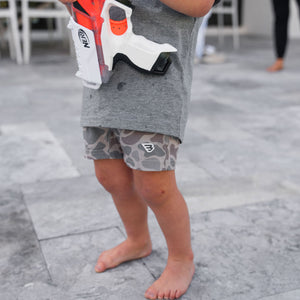 Burlebo Youth Athletic Shorts - Classic Deer Camo