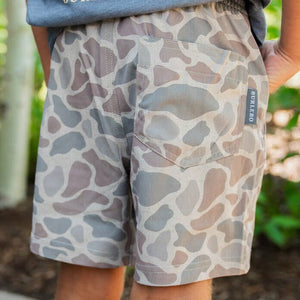 Burlebo Youth Athletic Shorts - Classic Deer Camo