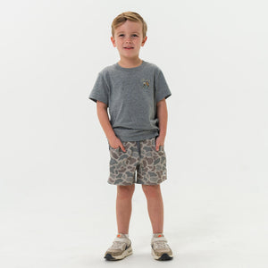 Burlebo Youth Athletic Shorts - Classic Deer Camo