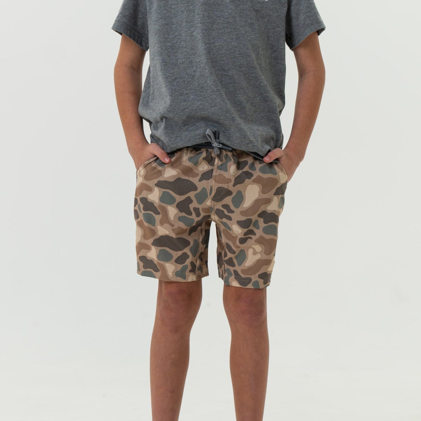Burlebo Youth Athletic Shorts - Pintail Camo