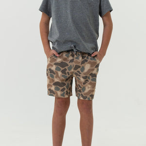 Burlebo Youth Athletic Shorts - Pintail Camo