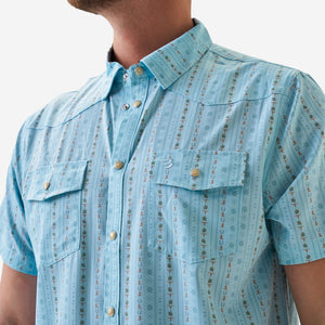 Burlebo Performance Western Shirt - Ranch Blue Jean