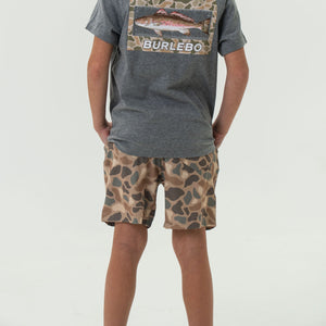 Burlebo Youth Athletic Shorts - Pintail Camo