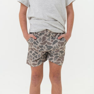 Burlebo Youth Everyday Shorts - Classic Deer Camo
