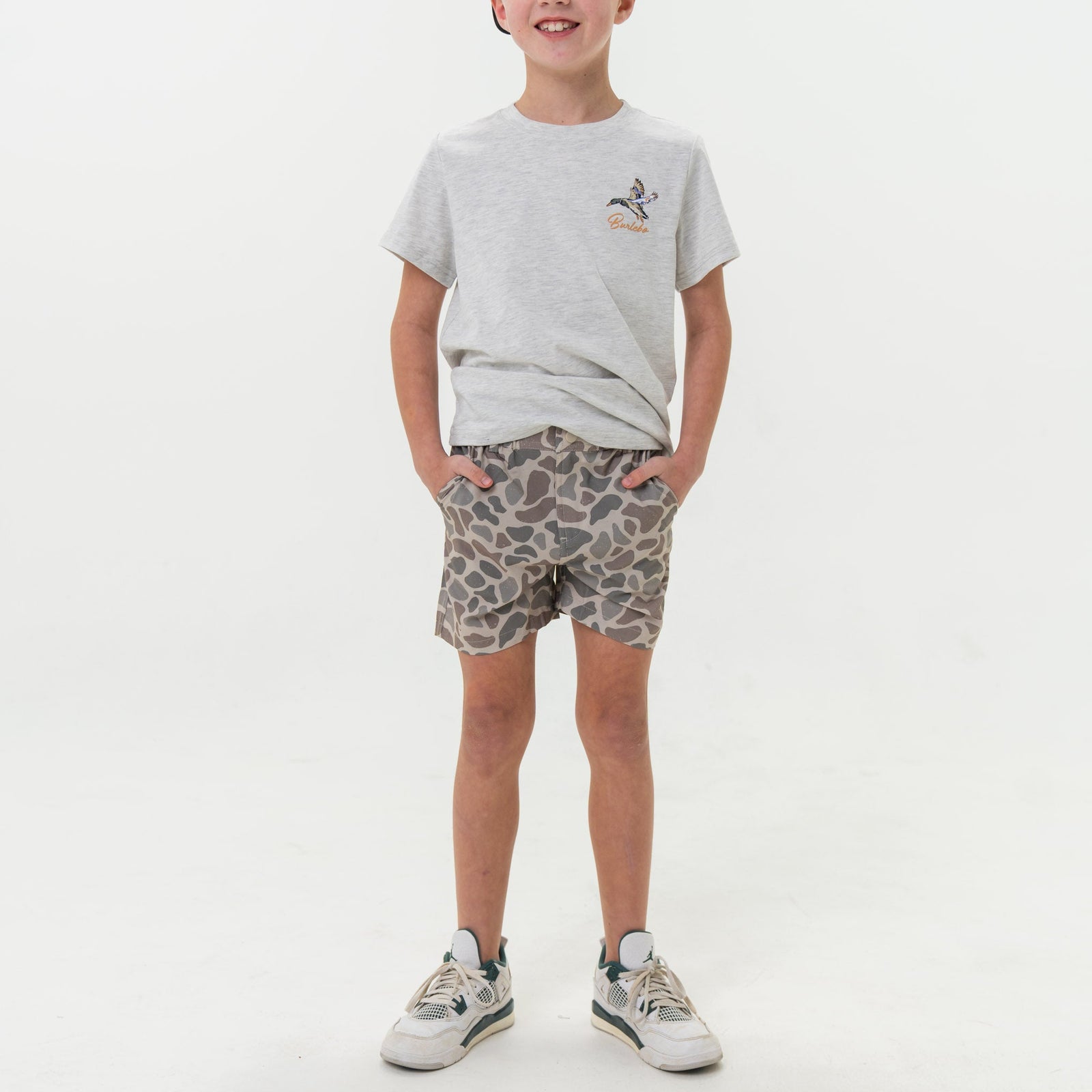 Burlebo Youth Everyday Shorts - Classic Deer Camo