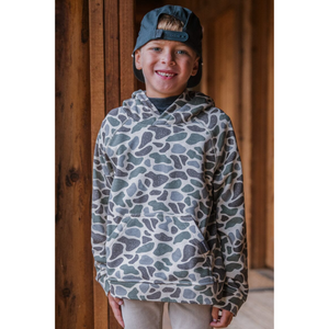 Burlebo Youth Fleeec Hoodie - Classic Deer Camo