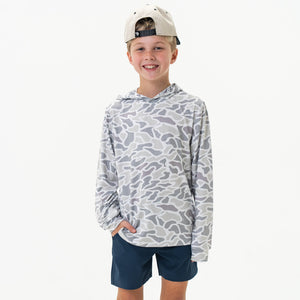 Burlebo Youth Performance Hoodie - White Camo
