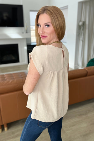Airflow Babydoll Top in Taupe