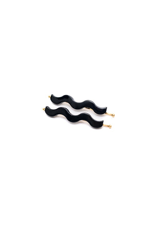 Sleek Waves Hair Clip in Black