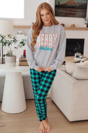 Your New Favorite Joggers in Teal Check