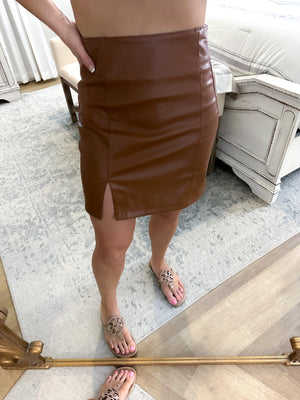 Make It Memorable Faux Leather Skirt